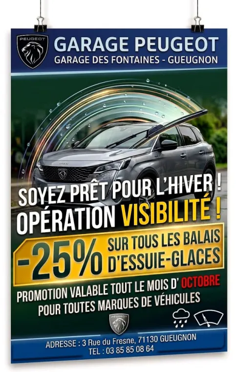 Balais d'essuie-glace à -25 % à Gueugnon, Gueugnon, Garage des Fontaines